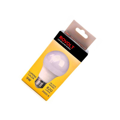 Rovolt LED bulb 9W E27 warm